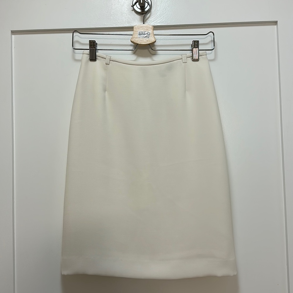 White polyester skirt